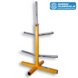 Pino doble porta discos bumper 400 kgs.