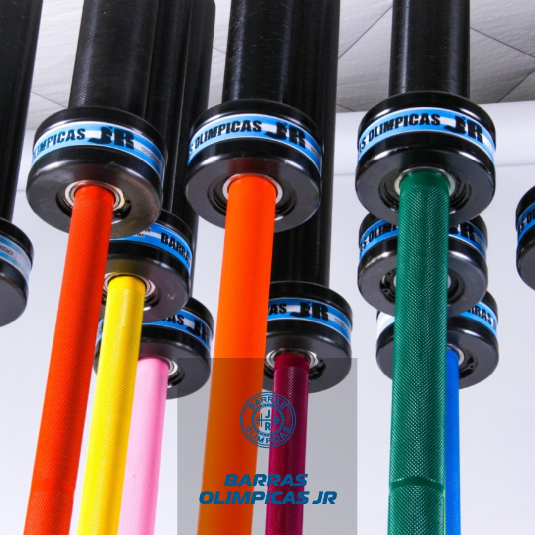 Barra Olimpica Color y Cromadada 15 kg x 2,00 mts Ø25